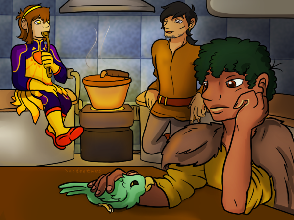 Chapitre 16. Douze, Morsin, Tao et Gwynn à bord du Solaris.