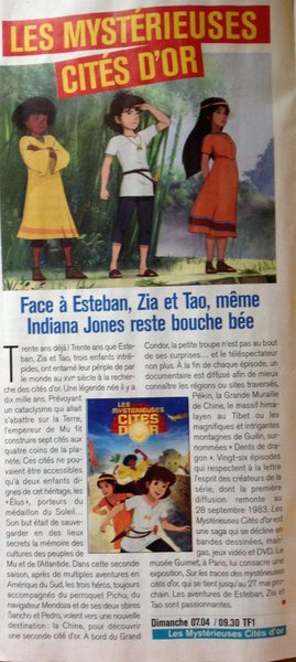 Article Télémagazine programmes du 6 au 12 avril 2013