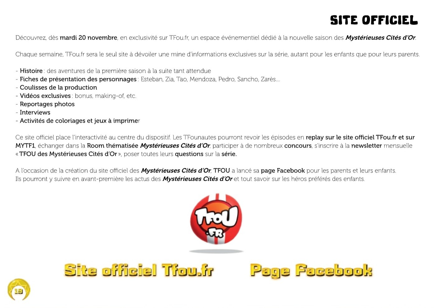 Dossier de presse de TF1 - 19/21